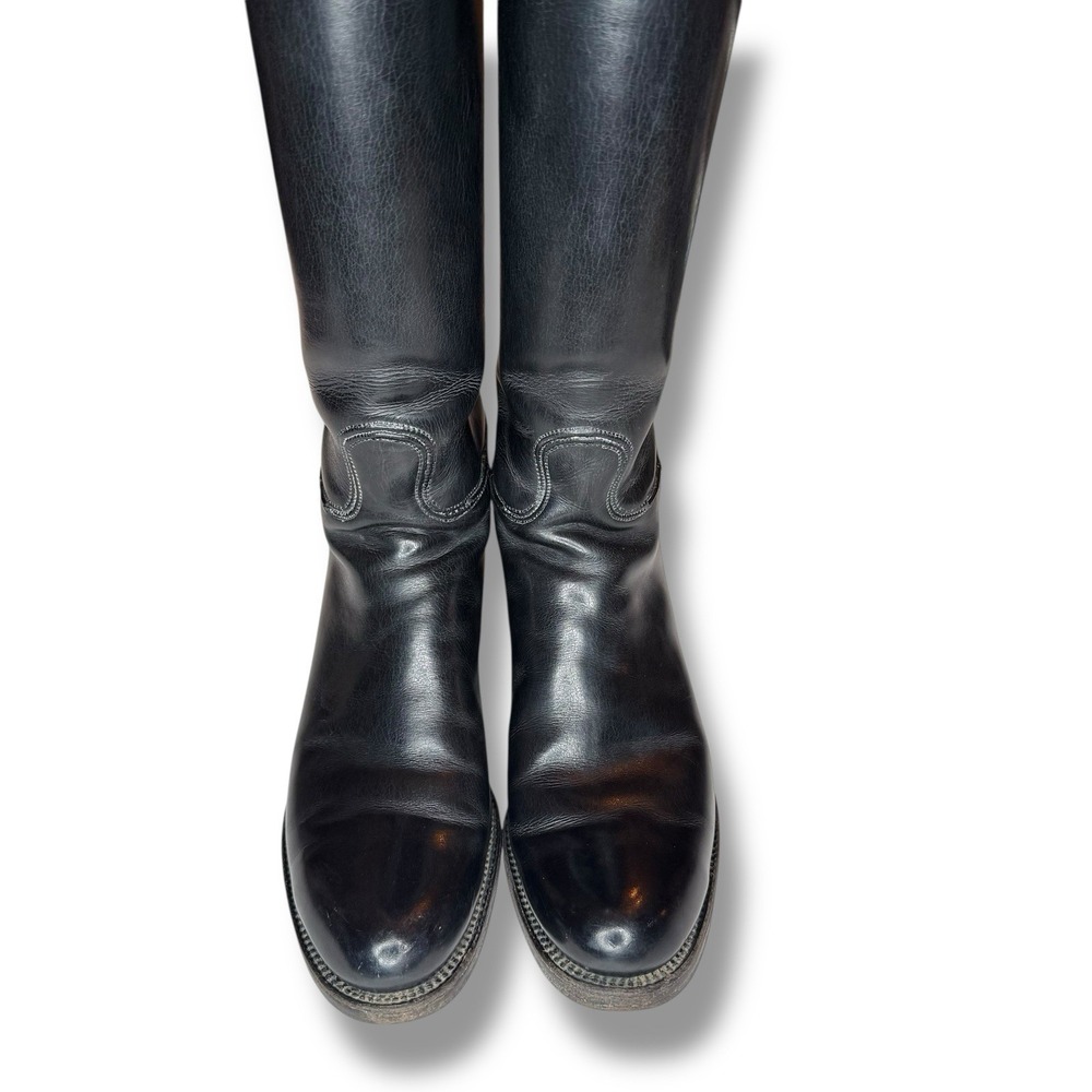 Dehner Omaha Riding Dress Boots Size 6/6.5 Narrow‎ Black 18.5"USA Leather - Picture 2 of 13